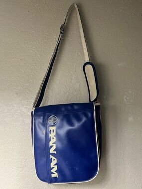 Pan Am Blue Faux Leather Shoulder Bag